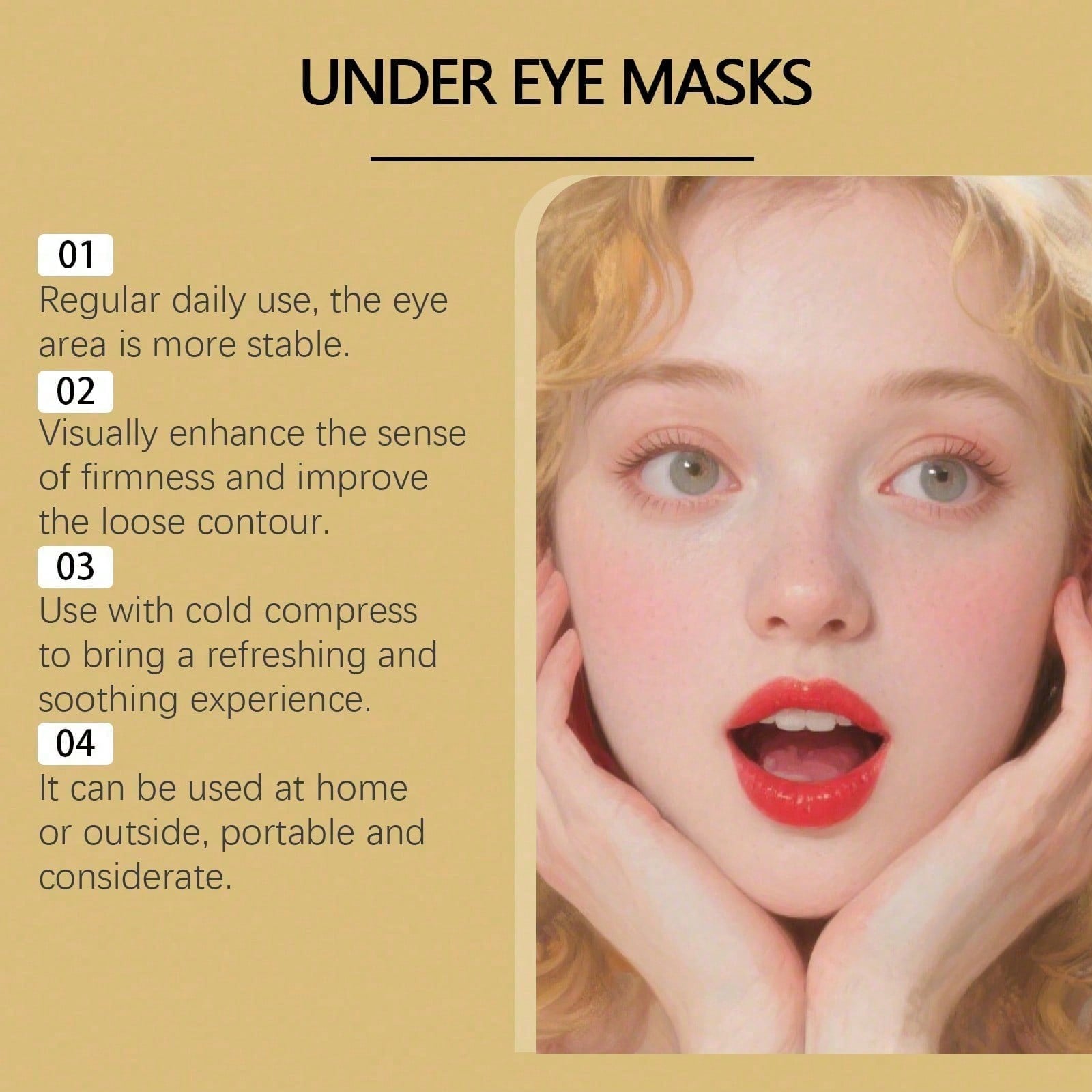 24K Gold Eye Mask, 60 Count Lu - Luxury Skincare Moisturizer review and price